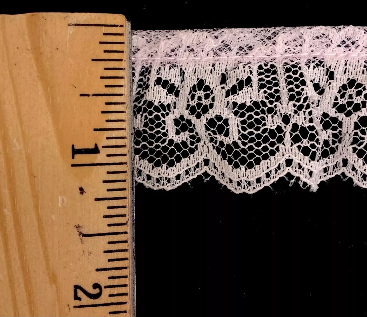 1&#x22; Ruffled Gathered Lace Trimming - 12 Continuous Yards! - Color Options!