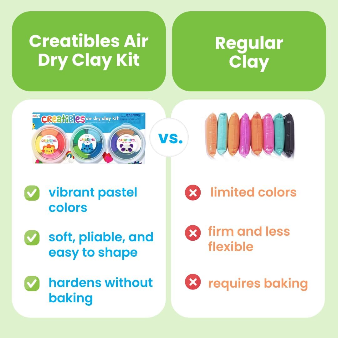 Creatibles, Easter Activities for Kids, 16 Colors Air Dry Clay Expansion Set for Crafts, Modeling Clay in 16 Colors, 4 Tubs, Airdry DIY Art Expansion Set for Kids Ages 6 and Up