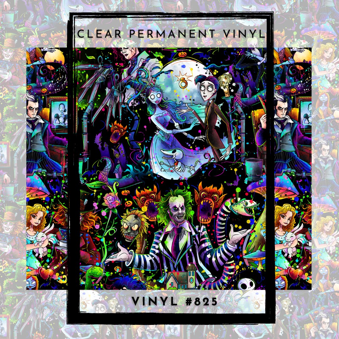 #825 CLEAR- Cute Character- 12x12 Pattern Vinyl