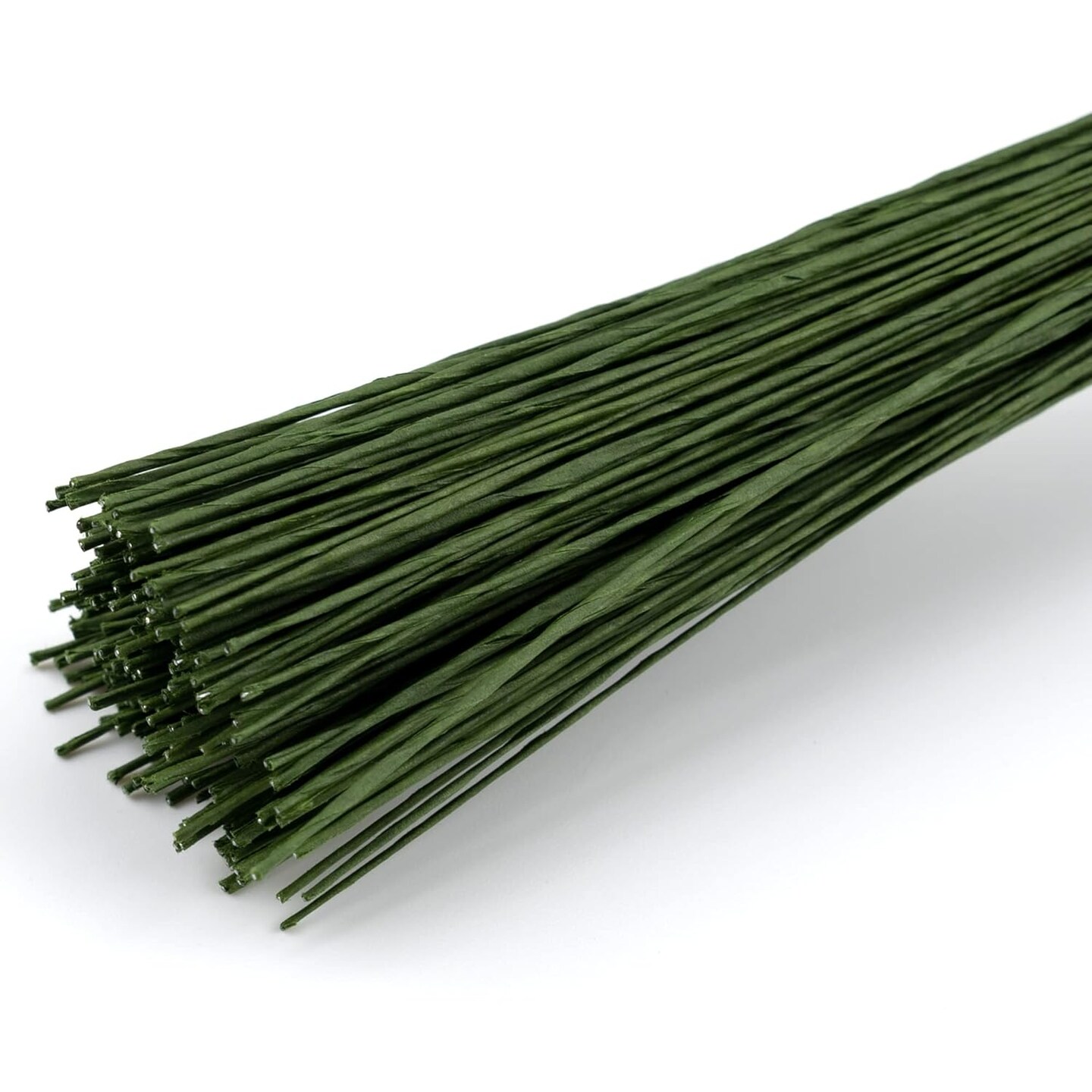 200 Pieces Dark Green Floral Stem Wire 14 Inch Stem Wire Flower Making Accessory Florist Wire for Crafts Flower Arrangement Stem Wrapping DIY Bouquet Wreath Making Supplies (26 Gauge)
