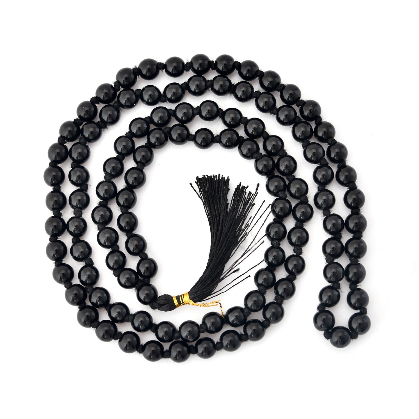108 Mala Beads Natural Healing Crystal Chakra Gemstones Yoga Meditation Necklace Japa Mala Beaded Tassel Buddhist Tibetan Hand Knotted Prayer Beads Rosary Jewelry for Women Men