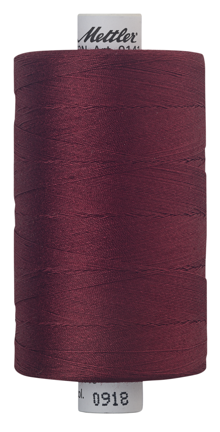 Cranberry (9141-0918) | Silk-Finish Cotton 40wt (1000M / 1094Y) | Mettler Thread