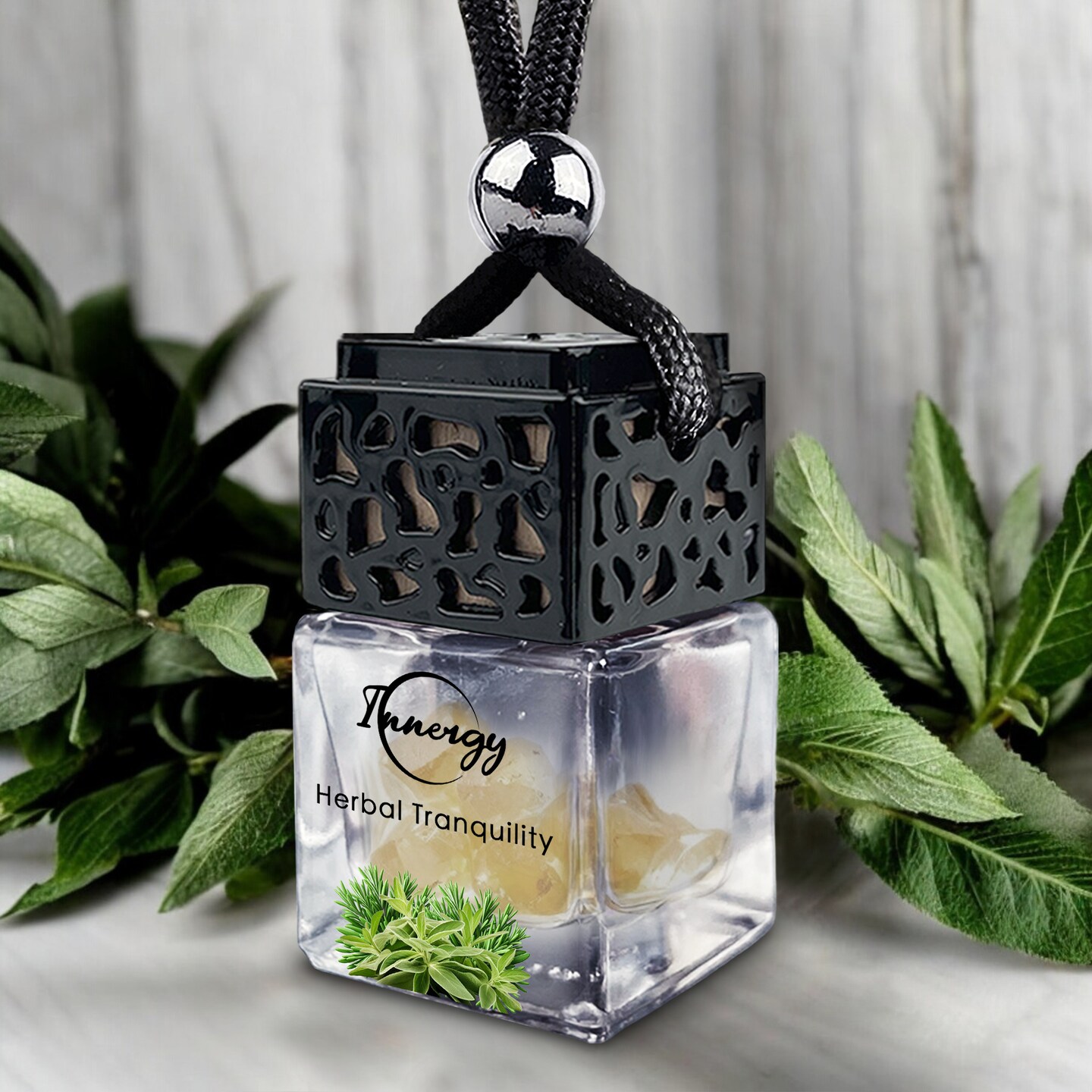 Innergy Herbal Tranquility Crystal-Enhanced Oil Diffuser, Car Air