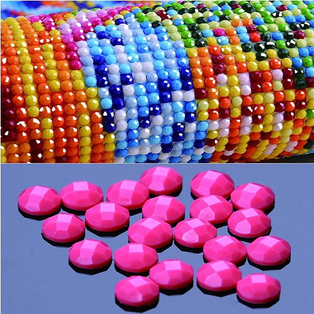 DIY 5D Diamond Painting Colorful Cat Kits for Adults Art Kids Round Full Drill Diamond,Cross Stitch Crystal Rhinestone Pictures Craft