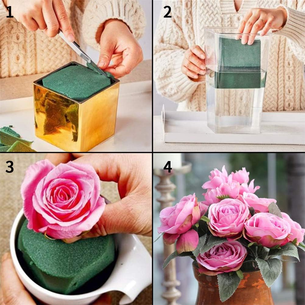 5PCS Wet Floral Foam Bricks,Florist Green Blocks Supplies for Flower Arrangement DIY Craft