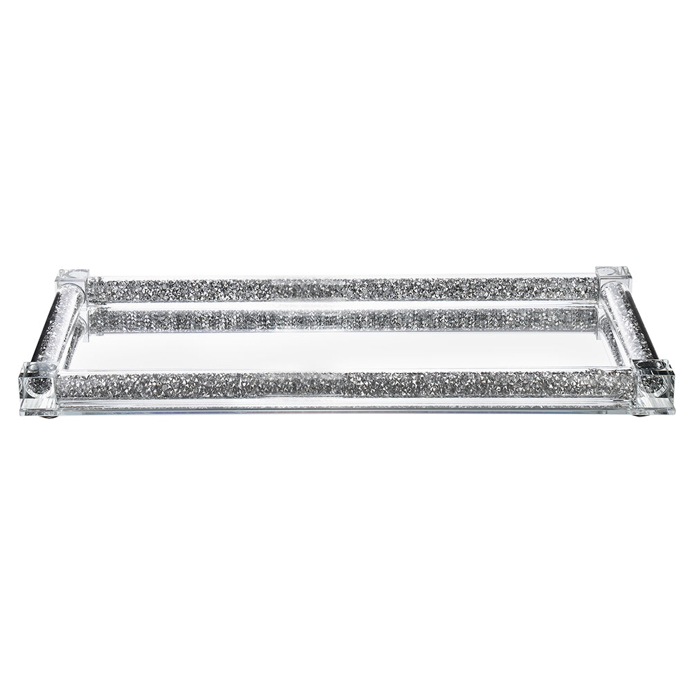 Crystal Tray with Crushed Gemstones