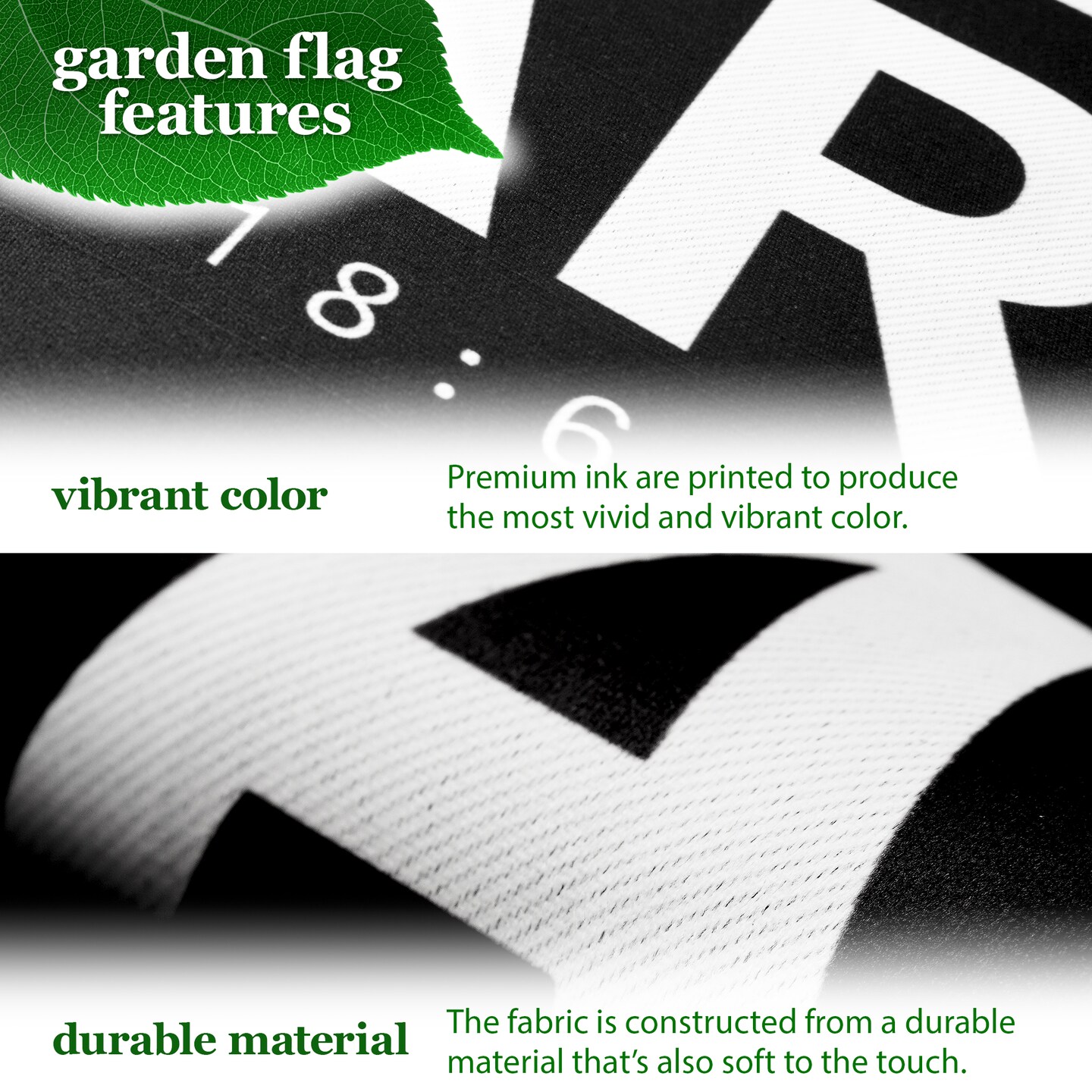G128 Combo Pack Garden Flag Stand Black 36x16IN & Garden Flag Faith Over Fear Scripture Printed 12x18IN Double Sided Yard Garden Lawn Decoration