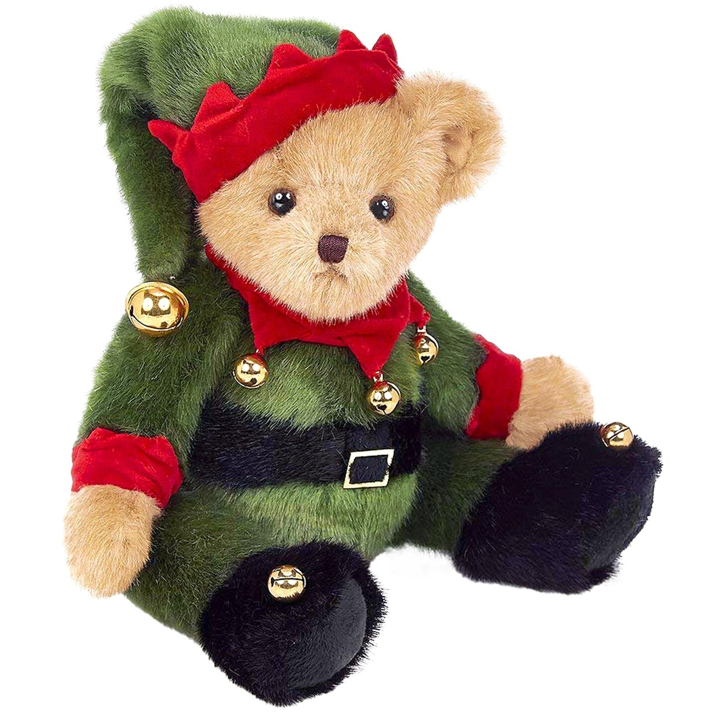 Bearington Jingle Toes Christmas Bear Plush, 14 Inch Christmas Stuffed Animal Teddy Bear, Ideal Elf Stuffed Animal Gift for Toddlers, Kids &#x26; Teens