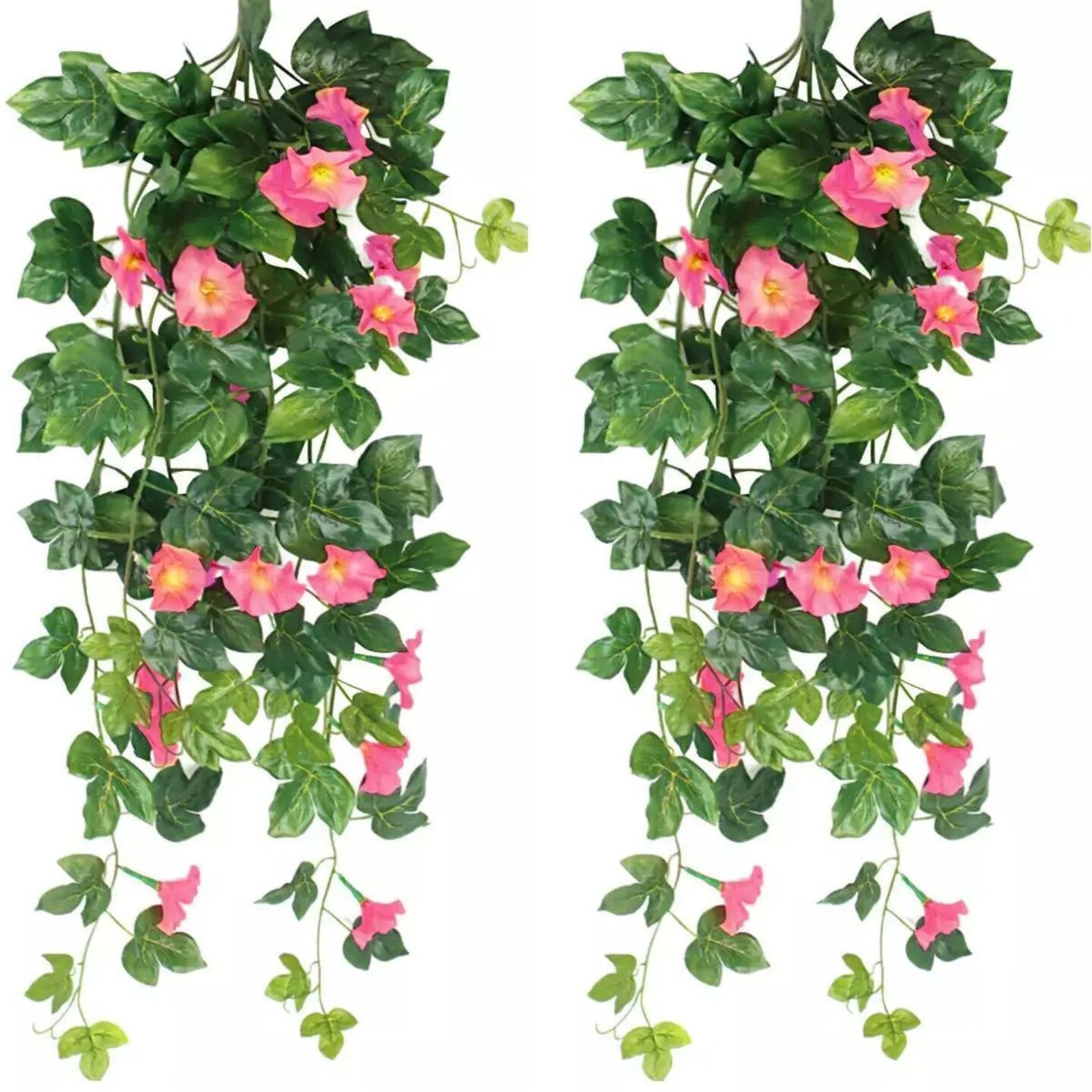 Long Artificial Hanging Plants Flowers Silk Morning Glory Garden Decor