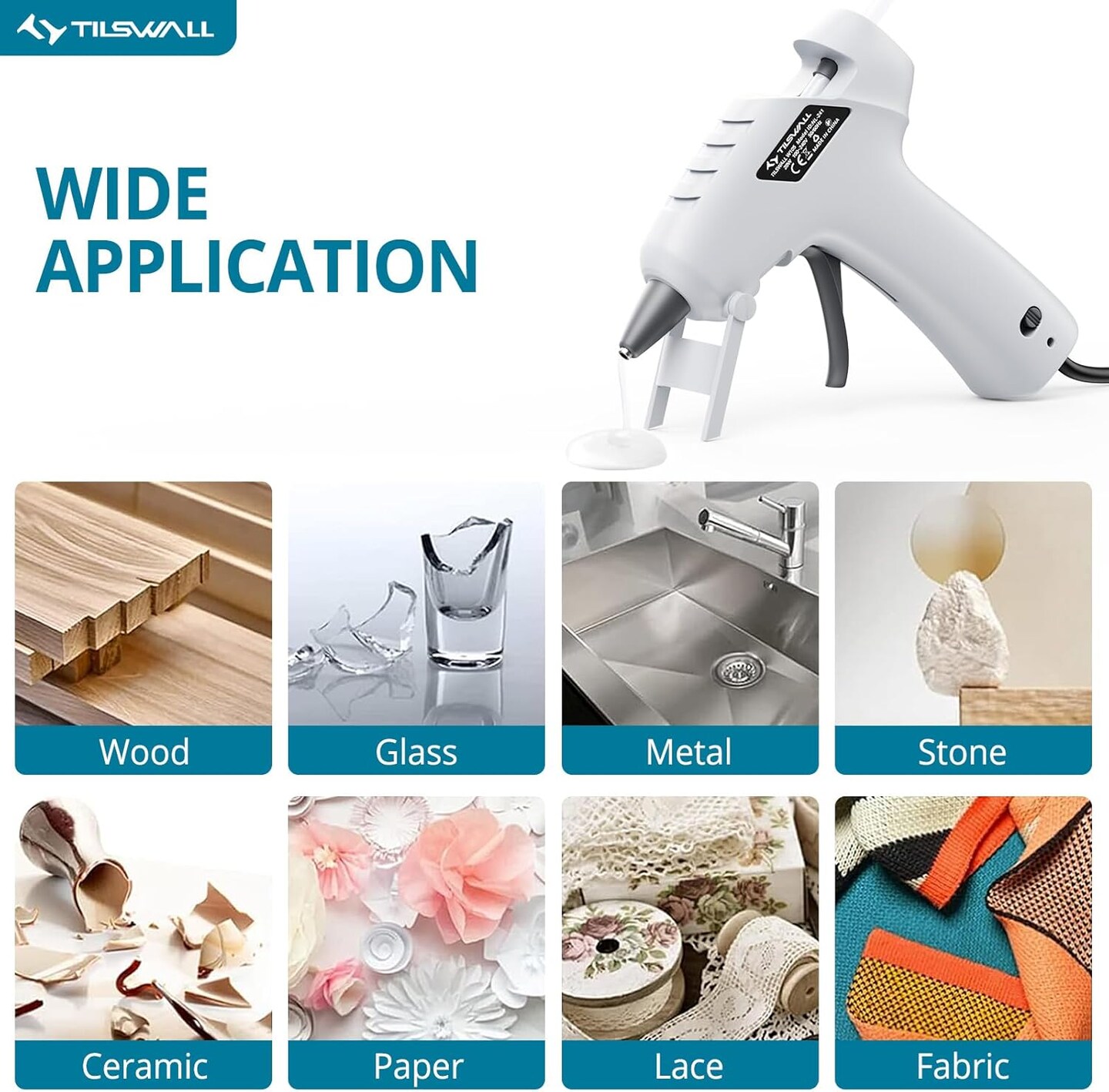 20W Mini Hot Glue Gun Kit with 30 Glue Sticks &#x2013; Fast Heating, Anti-Drip Nozzle, Ergonomic Handle for Crafts, DIY, Home Repairs, School Projects | Compact &#x26; Lightweight (White)