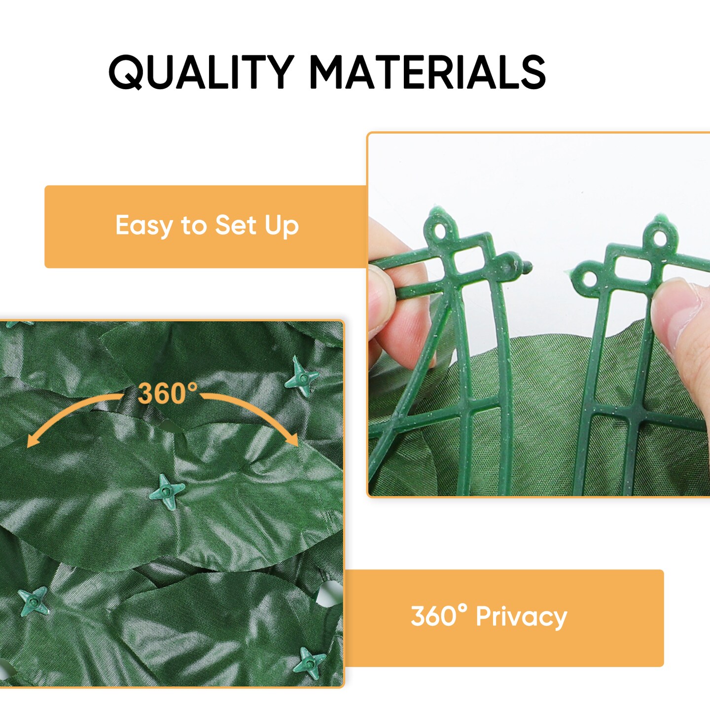 Artificial Ivy Privacy Fence Screen &#x2013; 51.66 Sq Ft UV-Resistant Greenery Wall Panels, Customizable Indoor/Outdoor Decor for Balcony, Garden, Fence (Green Apple)