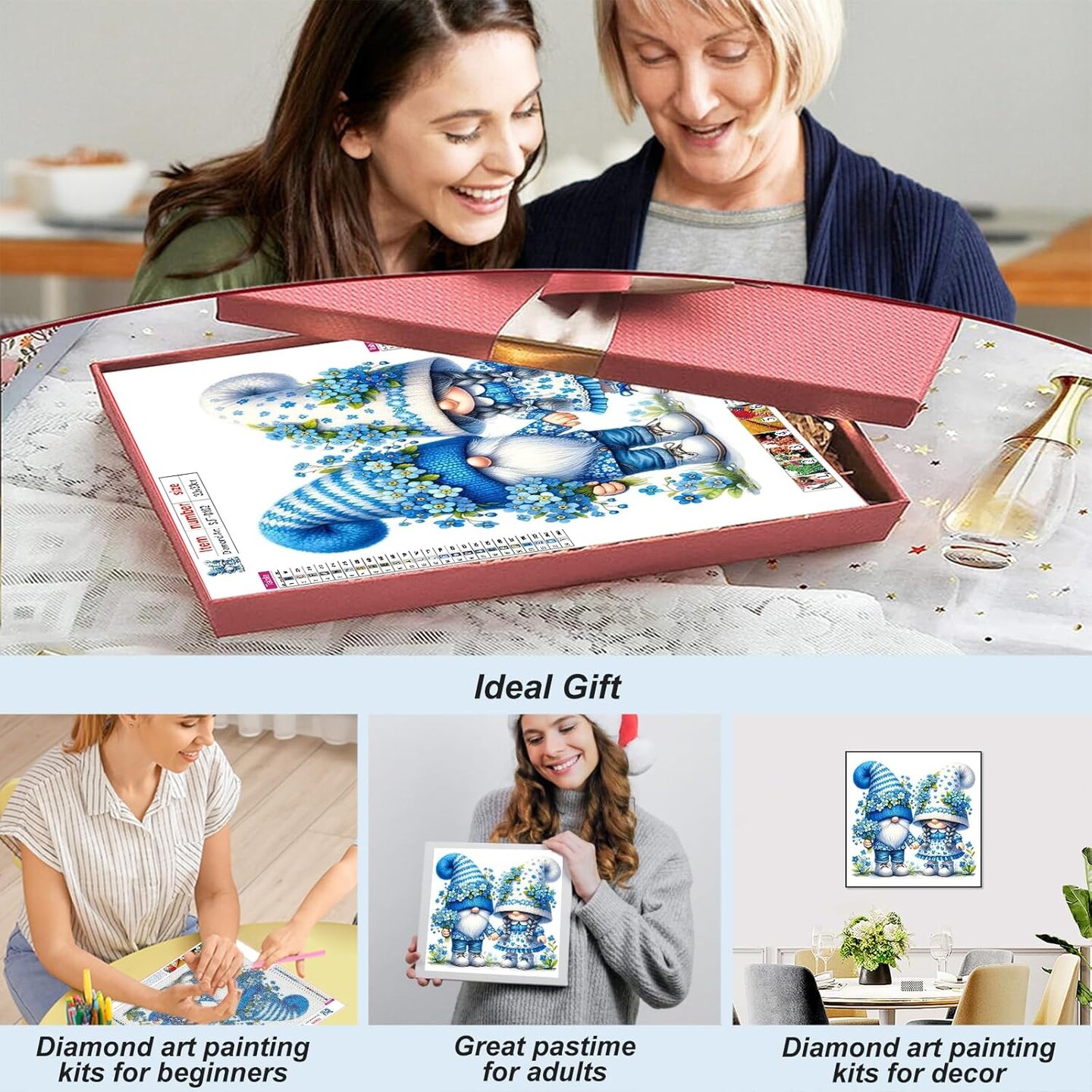 Diamond Art Painting Kits for Adults, Gnome Lovers Diamond Art Kits for Beginners