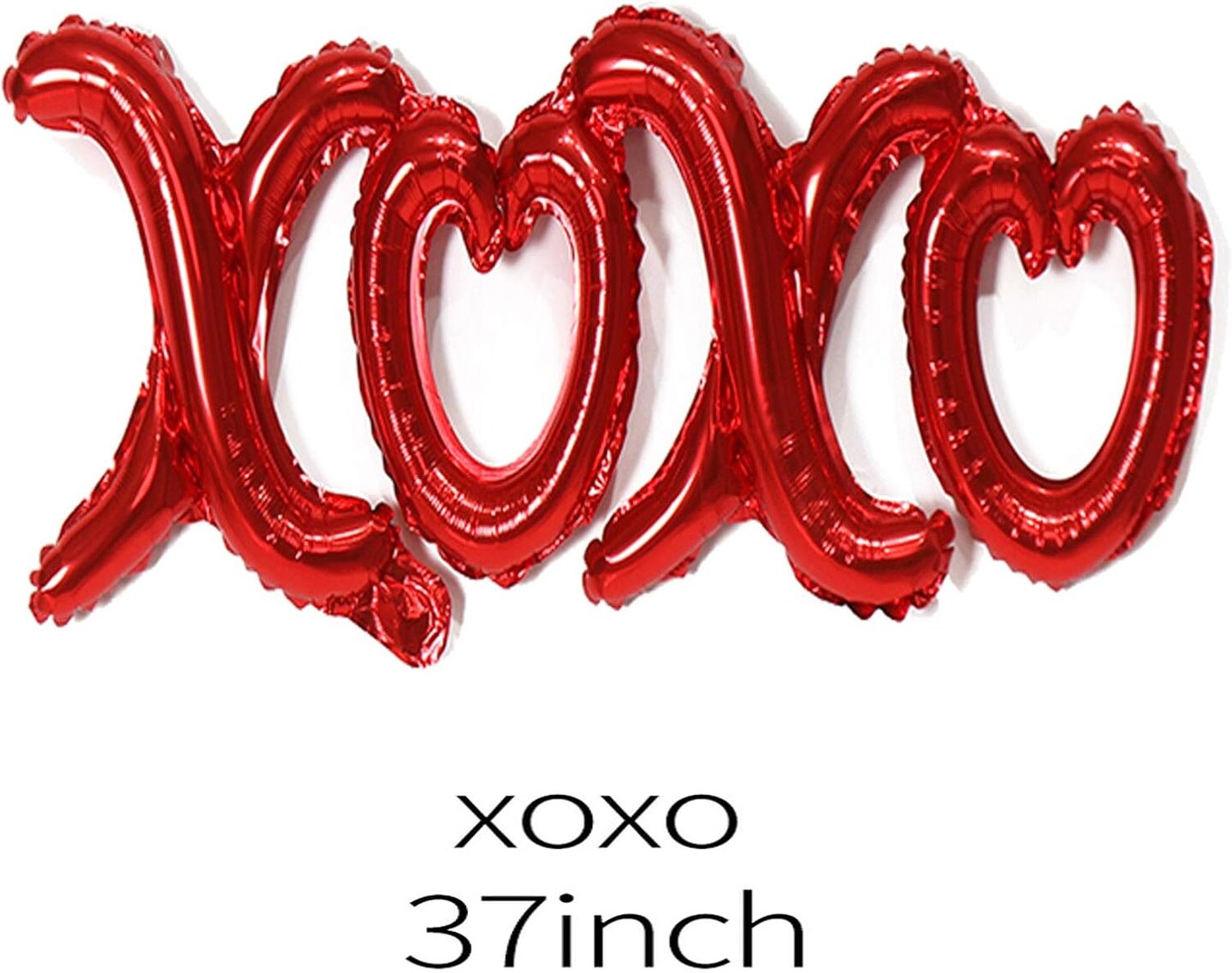 XOXO Letters Red Foil Balloons Valentines Day Balloons for Wedding Mother&#x27;s Day Father&#x27;s Day Propose Marriage Anniversary Backdrop