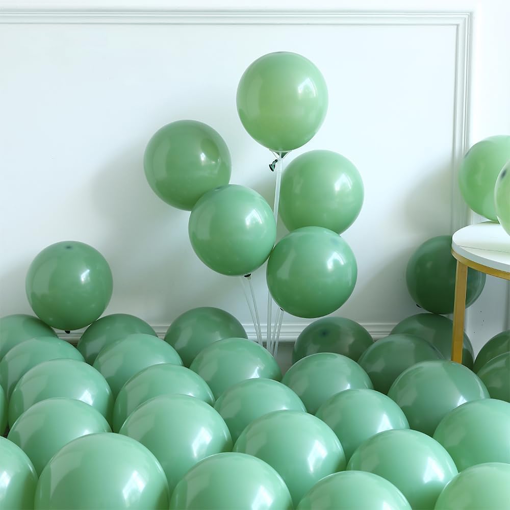 Football Balloon Garland Arch Kit 131Pcs Sage Green and Coffee Brown Balloons