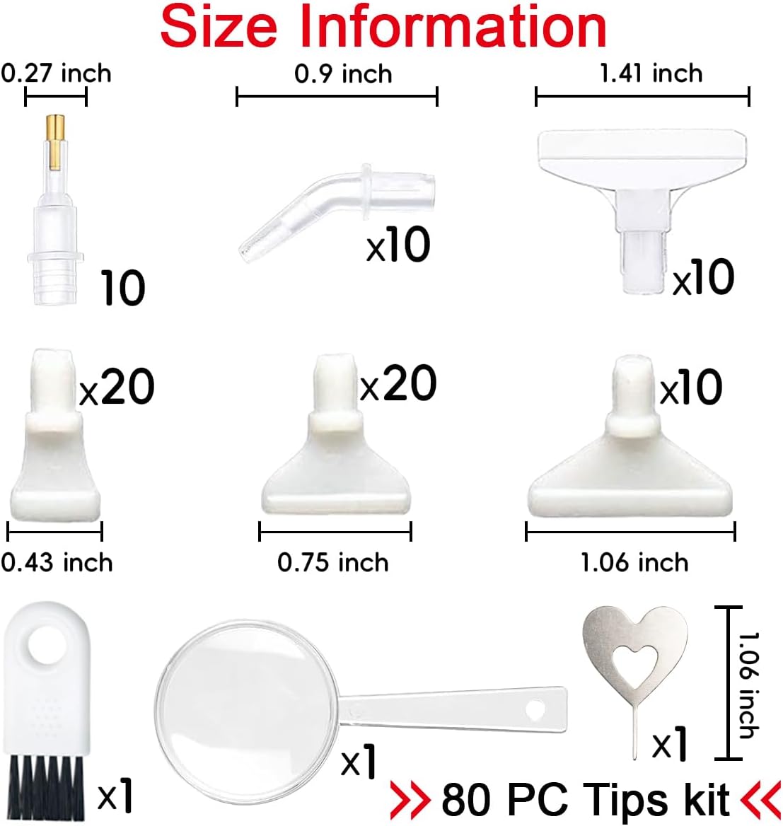 83 Pcs Diamond Painting Art Drill Dot Pen Tips Multi Placers Heads Nibs for Diamond Painting Nail Art Set Tool Accessories Kit 4710