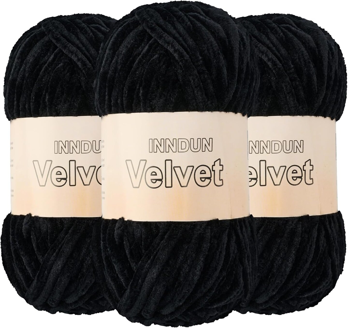 Velvet Yarn for Crocheting Black Chenille Yarn Super Bulky Baby Blanket Yarn Amigurumi Yarn 3 Skeins