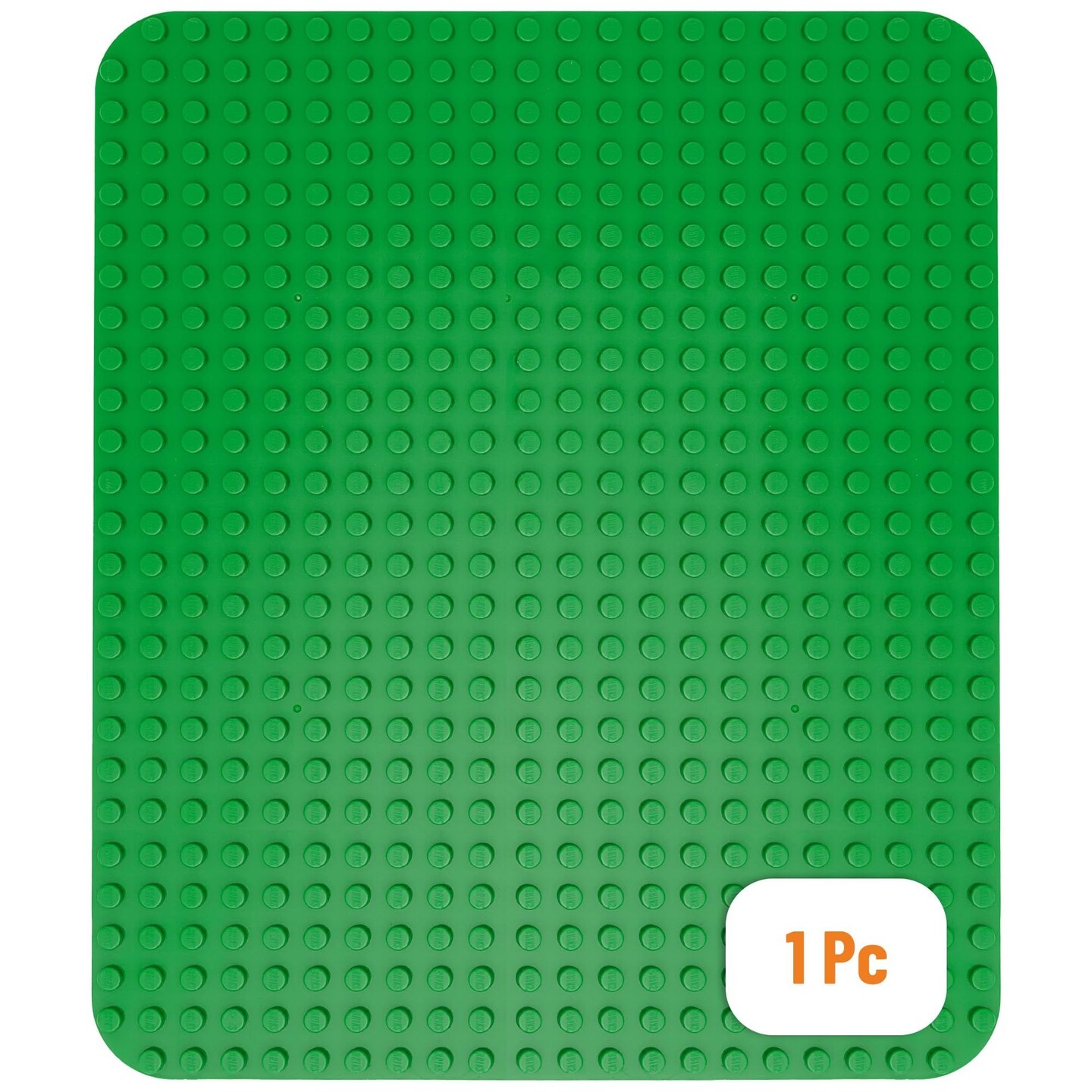 Strictly Briks Toy Building Block - Classic Big Briks Baseplate 15\&#x22; x 10.5\&#x22; Large Building Brick Baseplate for ages 36 months to 1188 months, Single Green Flat Bottom Base Plate, 1 Pc