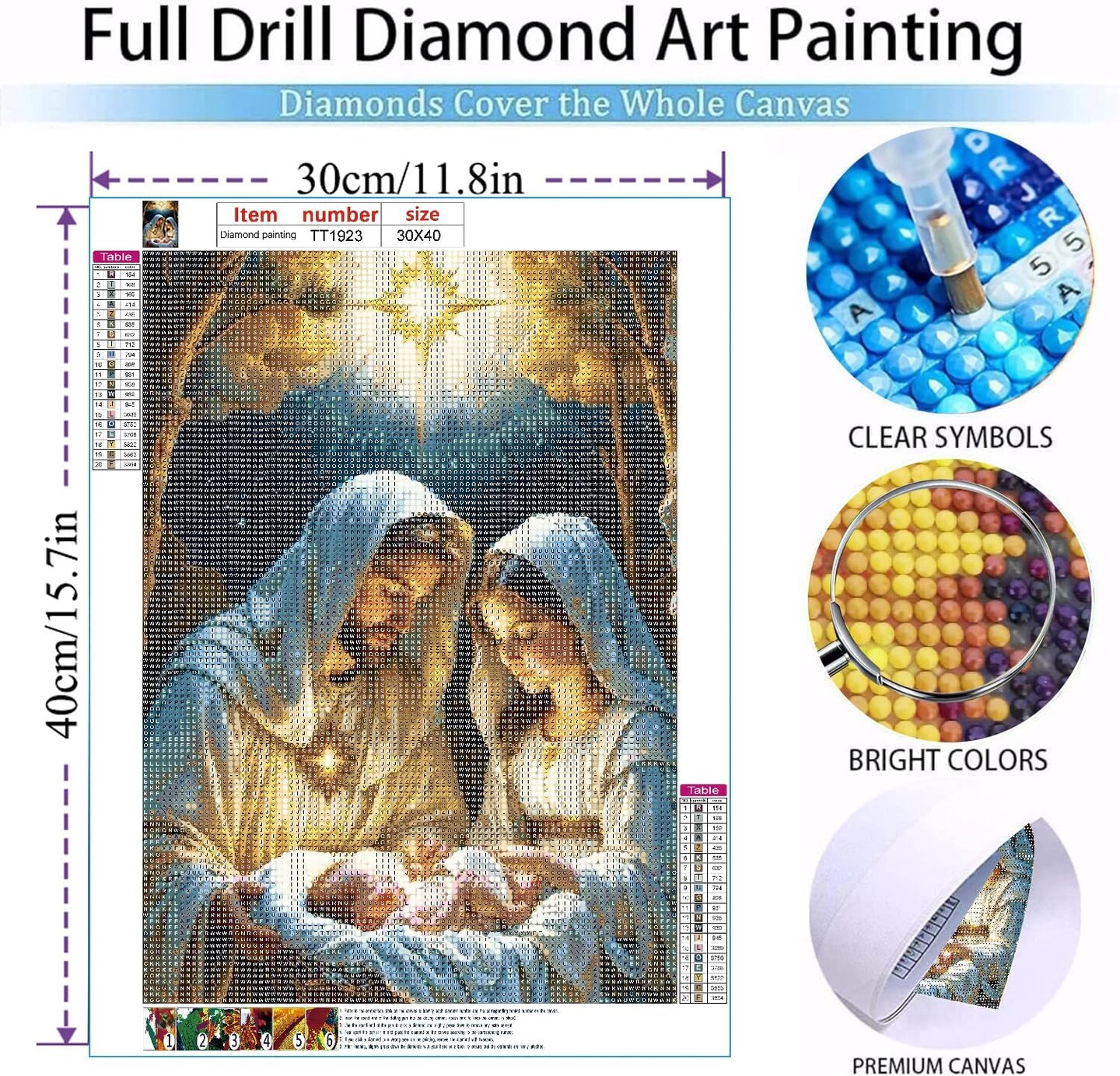 YSCOLOR Diamond Painting Diamante Kit Mosaico Fai Da Te Completo