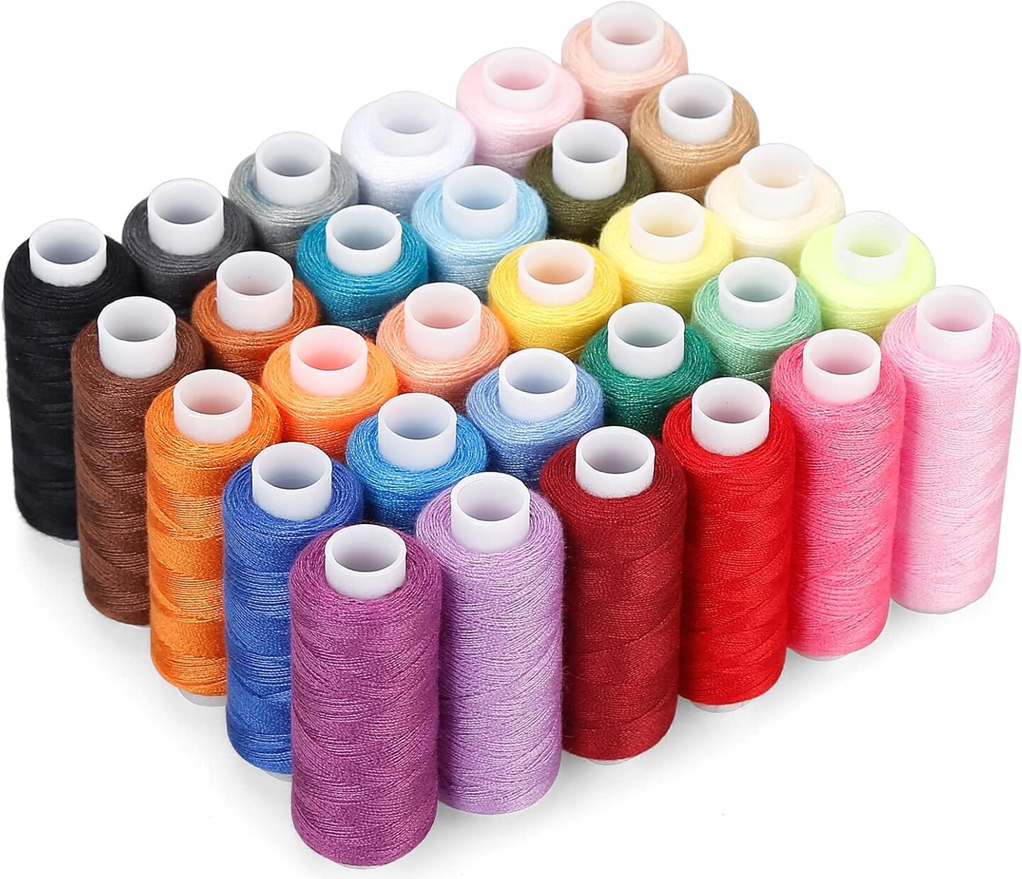 Sewing Threads Kits, 30 Colors Polyester 250 Yards Per Spools for Hand Sewing & Embroidery