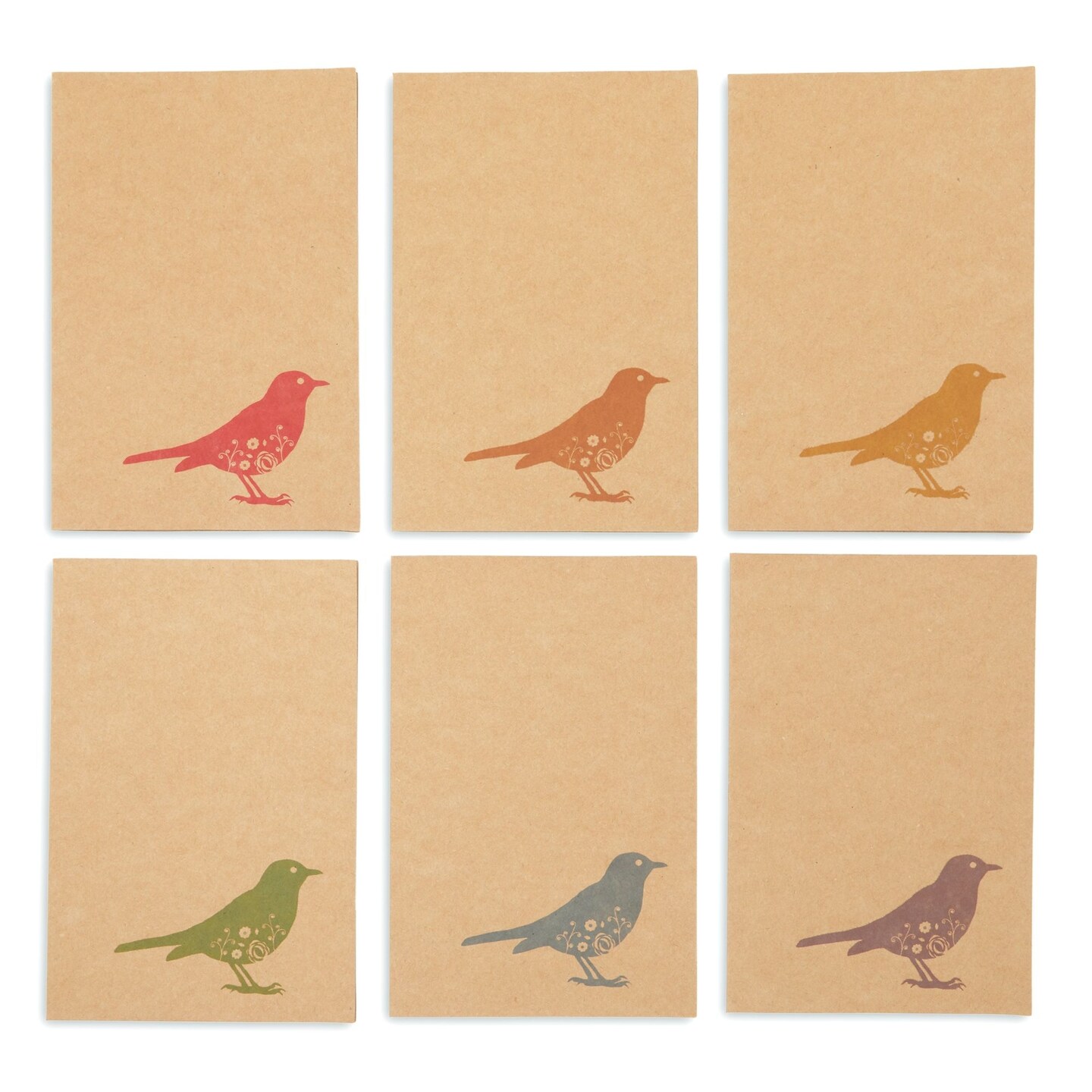 Best Paper Greetings Blank Note Cards with Bird Design - 4 x 6 In, Brown, 36-Pack, Rustic - Kraft Paper Notecards & Envelopes
