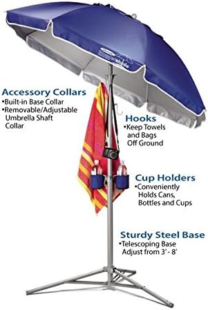 Summer Ultimate Portable Sun Shade Umbrella, Lightweight Adjustable Instant Sun Protection - Pink