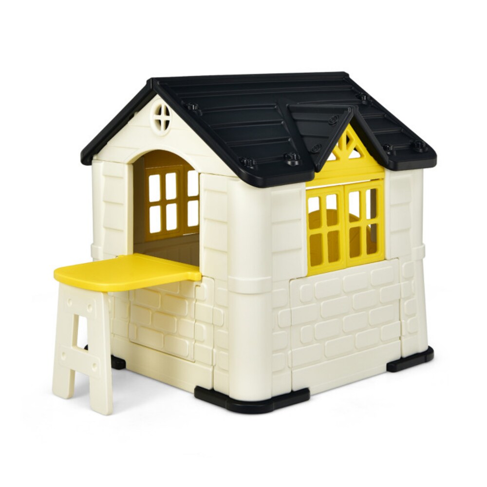 HDPE Playhouse Set with Slide, Table and Cover for Kids
