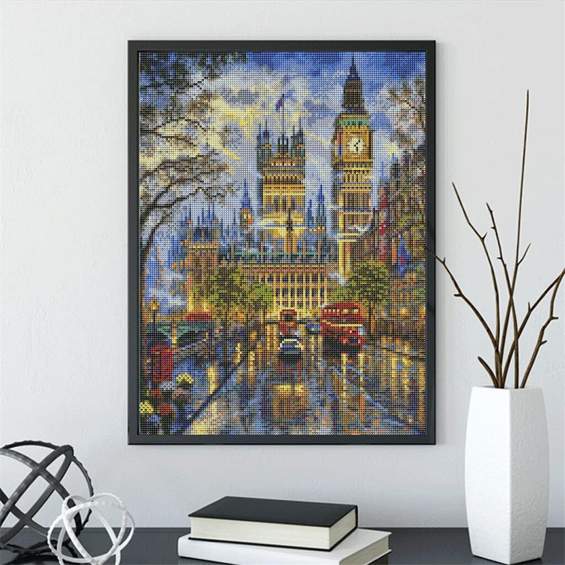 Diamond Painting Kits - 15x20 inch Round Full Drill Big Ben London Diamond Art Kits for Adults
