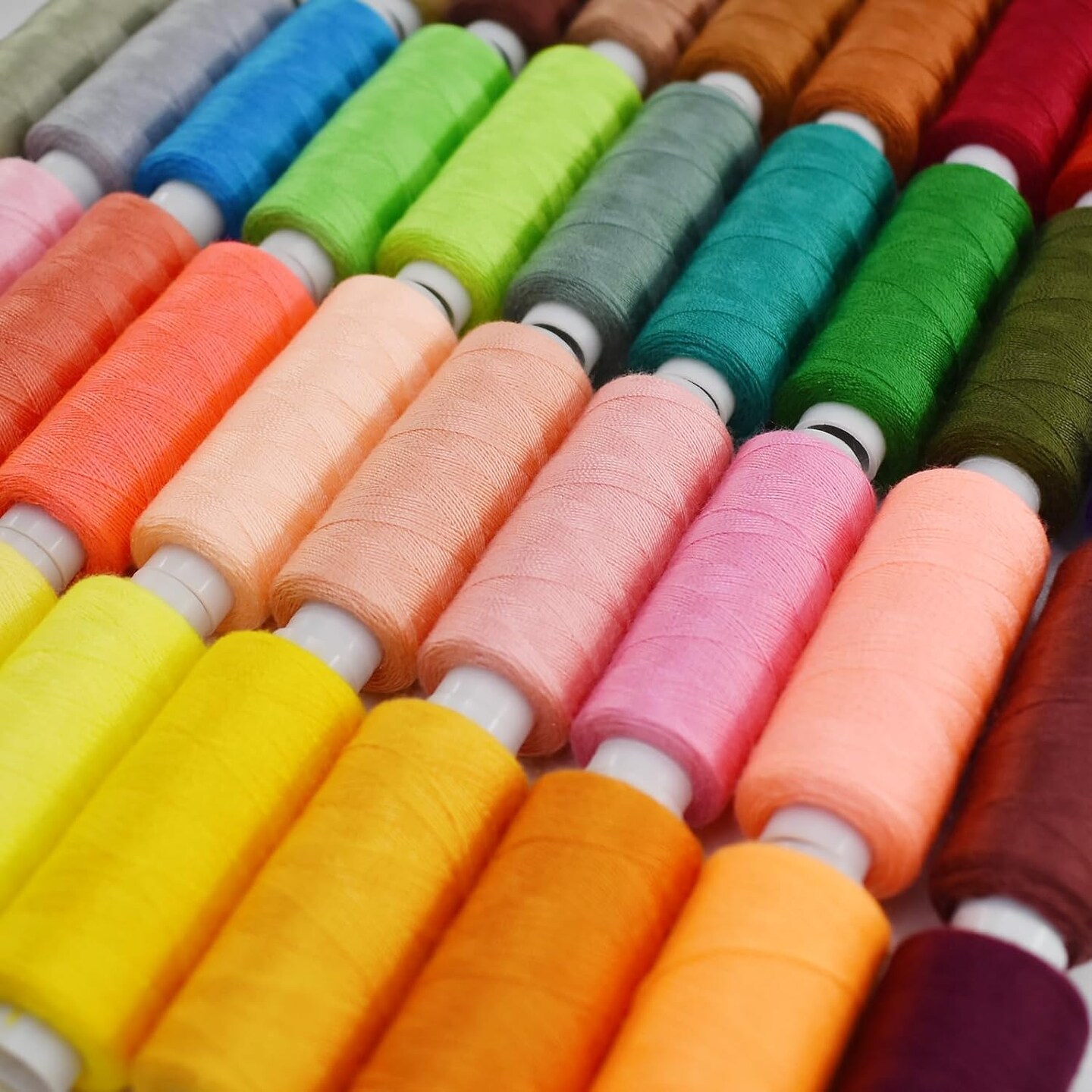 60 Colors Sewing Thread Spool Kit 250 Yards Per Polyester Spools for Hand Sewing, Embroidery and DIY Sewing Machine