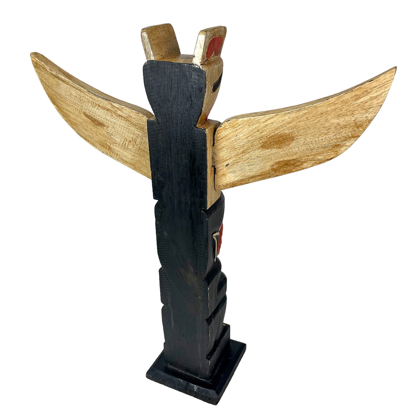 Northwest Coast Style Wooden Totem Pole Sculpture