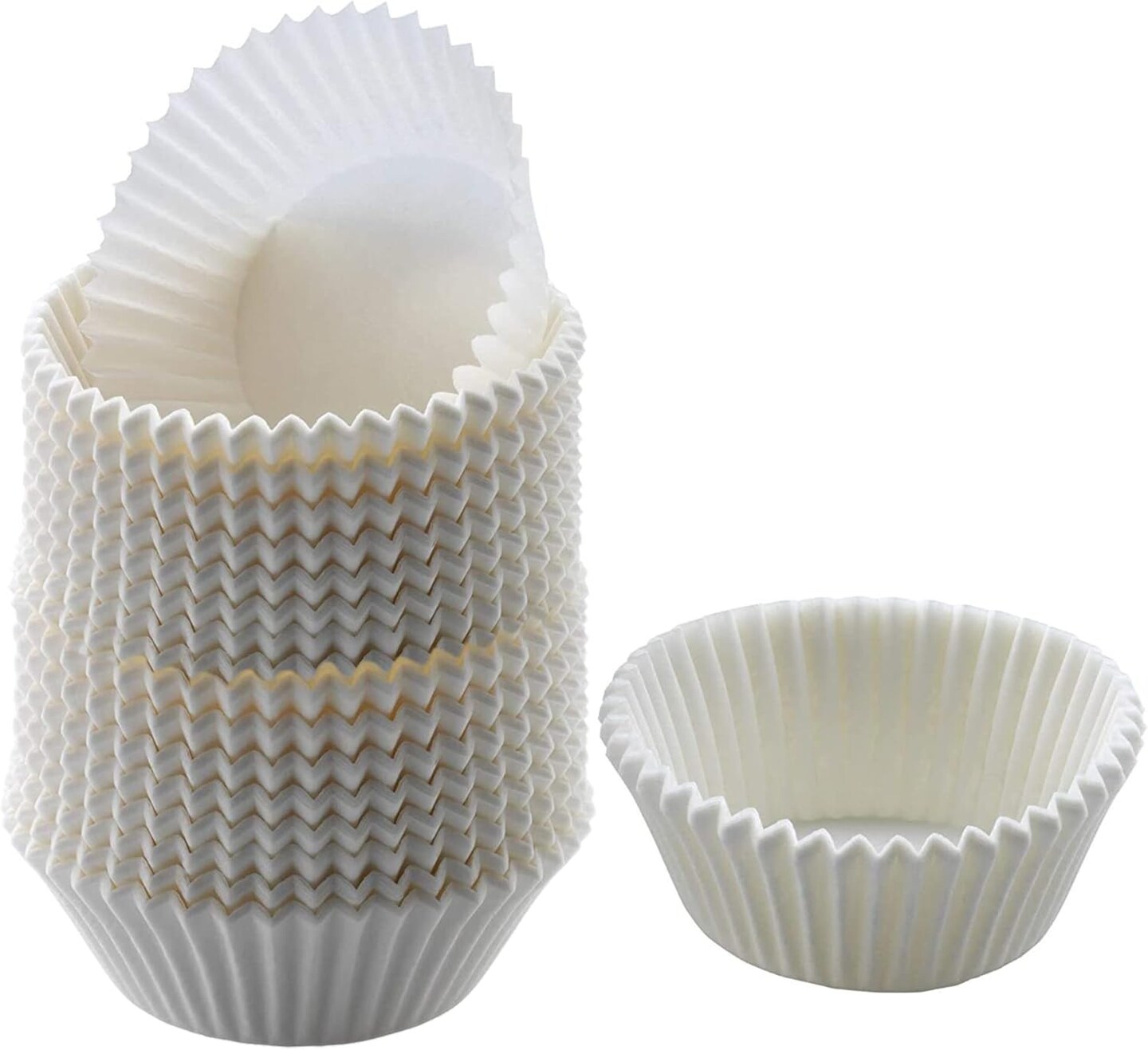 White Cupcake Liners Standard Size - 300-Pack Paper Baking Cups - Fits Perfectly Any Muffin Baking Pan - Muffin liners for Cupcakes, Muffins, &#x26; Egg Muffins - Greaseproof Cupcake Papers Wrappers