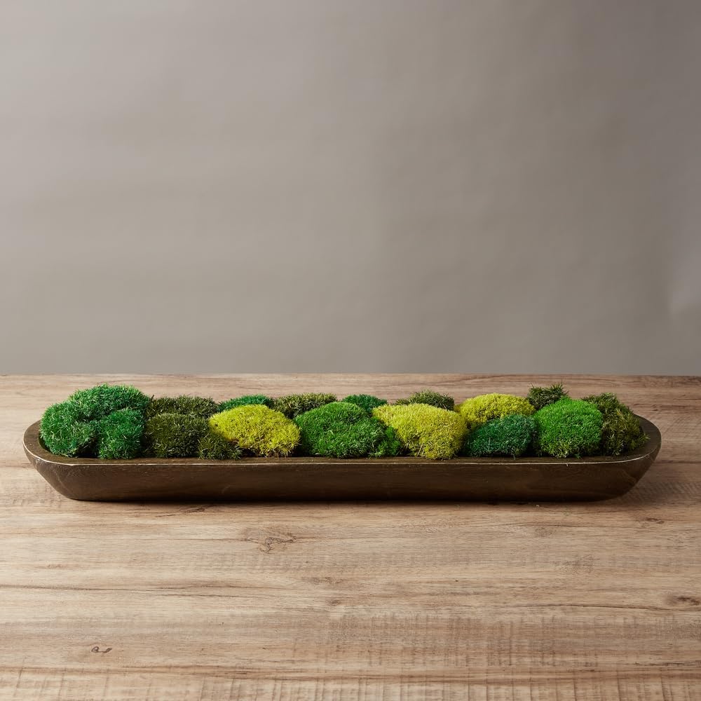 Moss No Bowl 4 Color Mix Pack Preserved Pole Moss Pillow Bun Cushion Natural Decorative DIY Kit Art Wall Florist Easter Decor