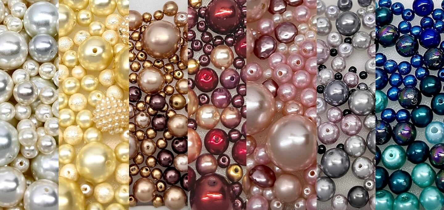 Imitation Pearl Beads KIT, Mixing Colors, 100 Pieces, Round, Glass, ABS, 2mm-20mm, Beads, Craft Bead, Jewelry Making, Home Decor