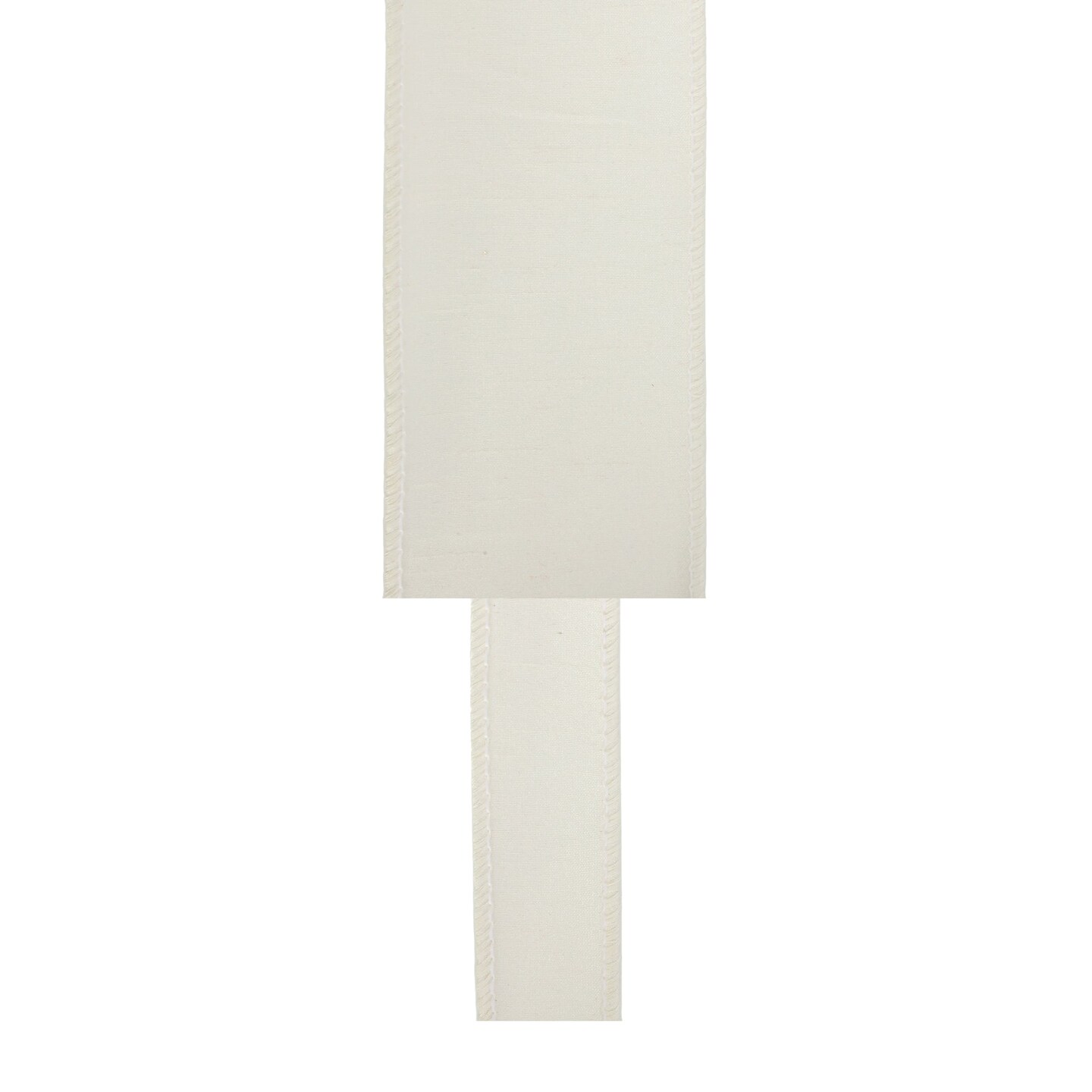 LaRibbons 1&#x22; Wired Dupioni Ribbon | 10 Yards | Antique White