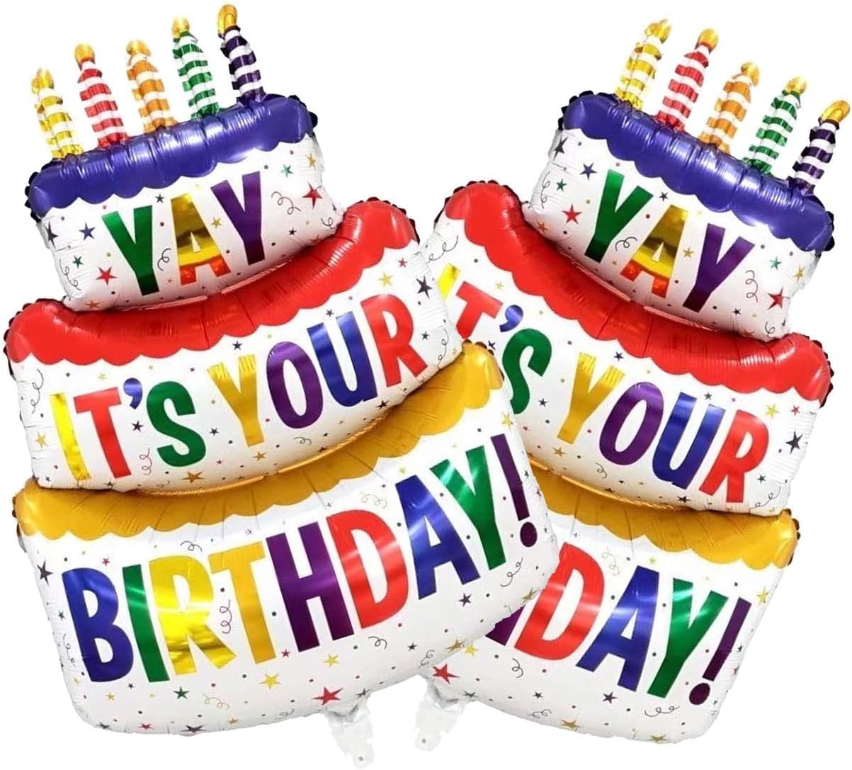 2pcs Happy Birthday Balloon Big 41&#x22; Foil Inflated Mylar Balloons for Birthday Party Supplies Baby Shower Decorations