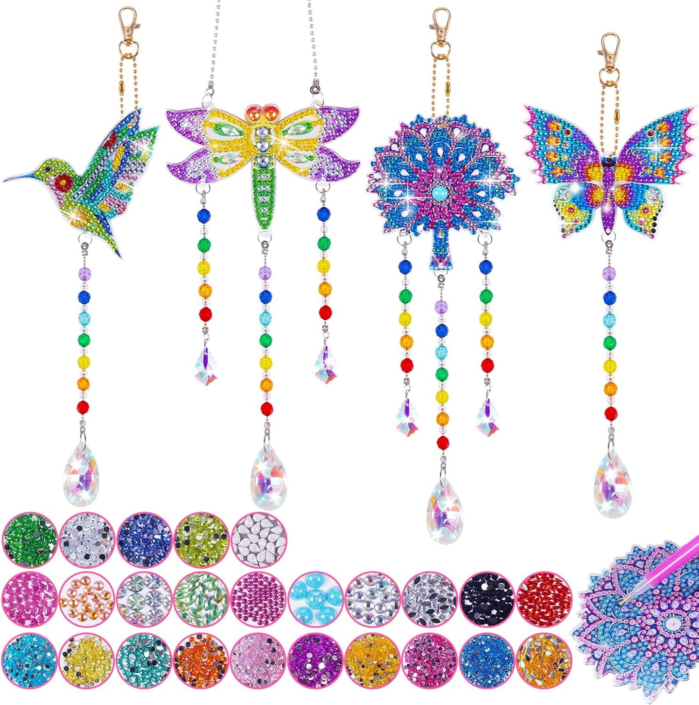 Summer Arts and Crafts for Kids Ages 8-12,Diamond Painting Kits for Kids  Adults,Creative Art Activity Birthday Gifts for 9,10-12 Year  Old,Easter