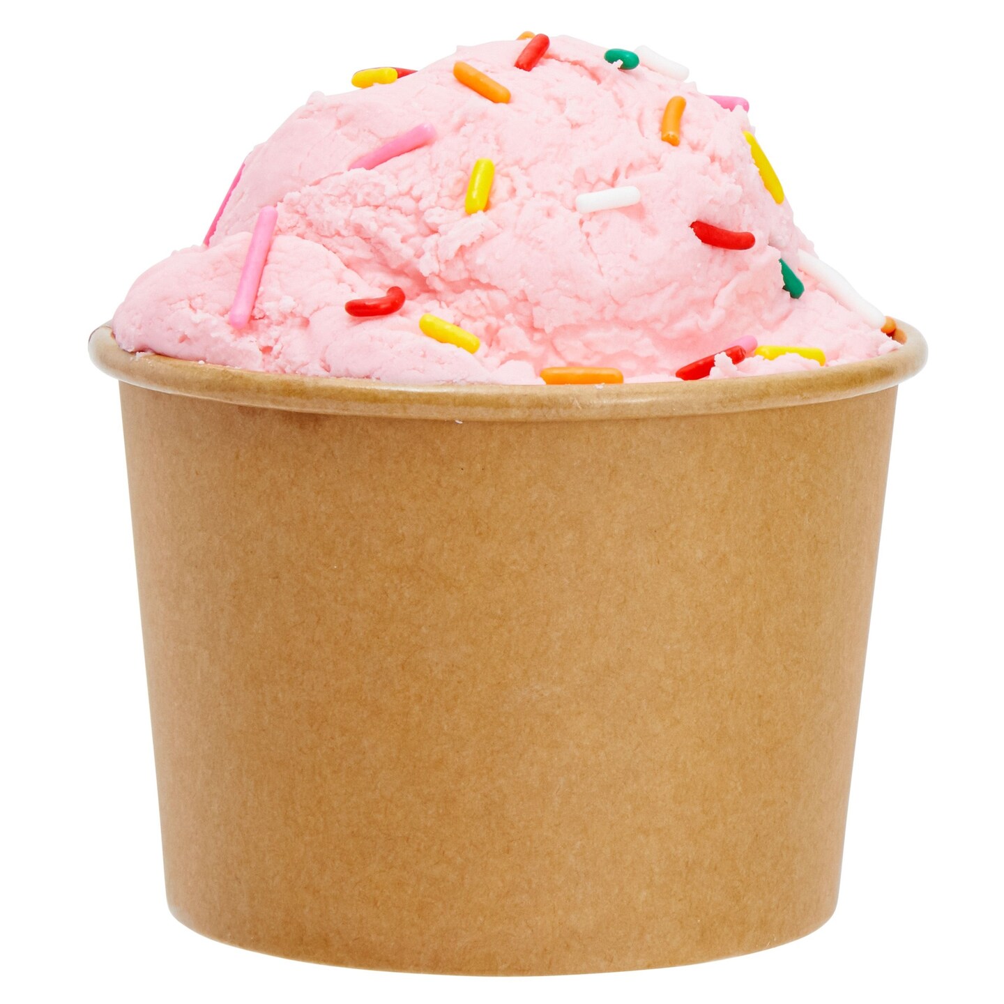 100 Pack Paper Ice Cream Cups, Disposable Dessert Bowls for Sundae Bar, Frozen Yogurt, Brown (8 oz)