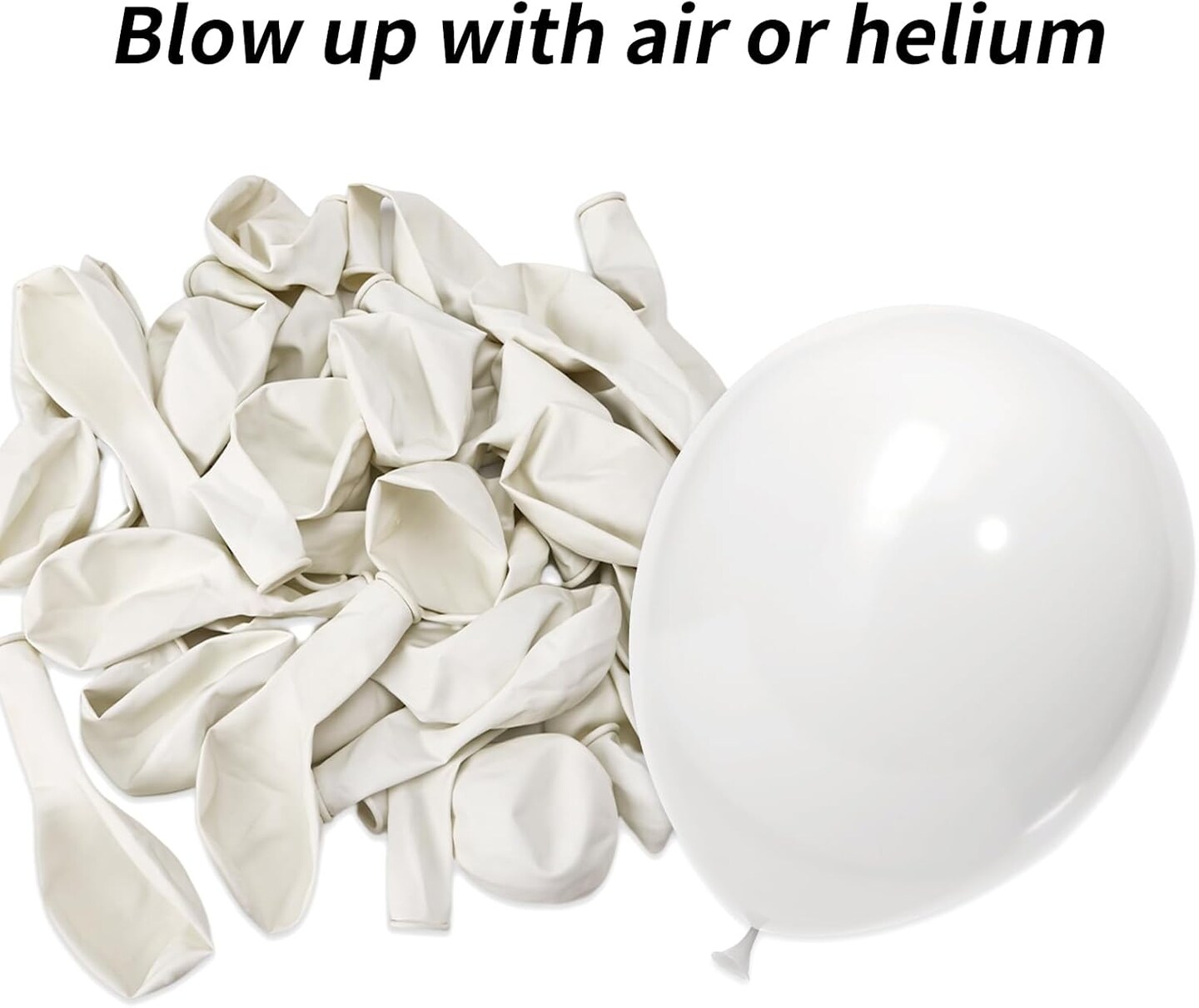 White Latex Balloons 5in 120pcs Thick for Party & Wedding Decor