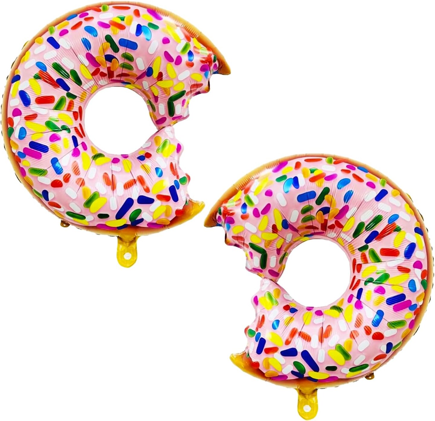 2PCS Donut Balloons Birthday Party Decorations Doughnut Foil Aluminum Balloon for Baby Shower Happy Birthday Graduation Party Supplies