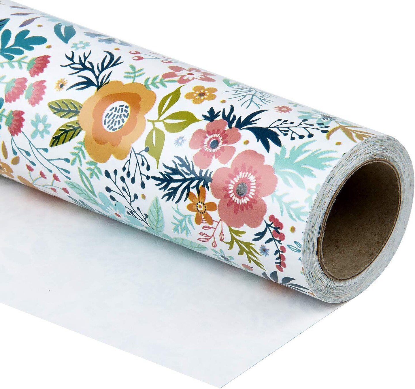 Jumbo Floral Wrapping Paper Roll - 30 Inch x 33 Feet