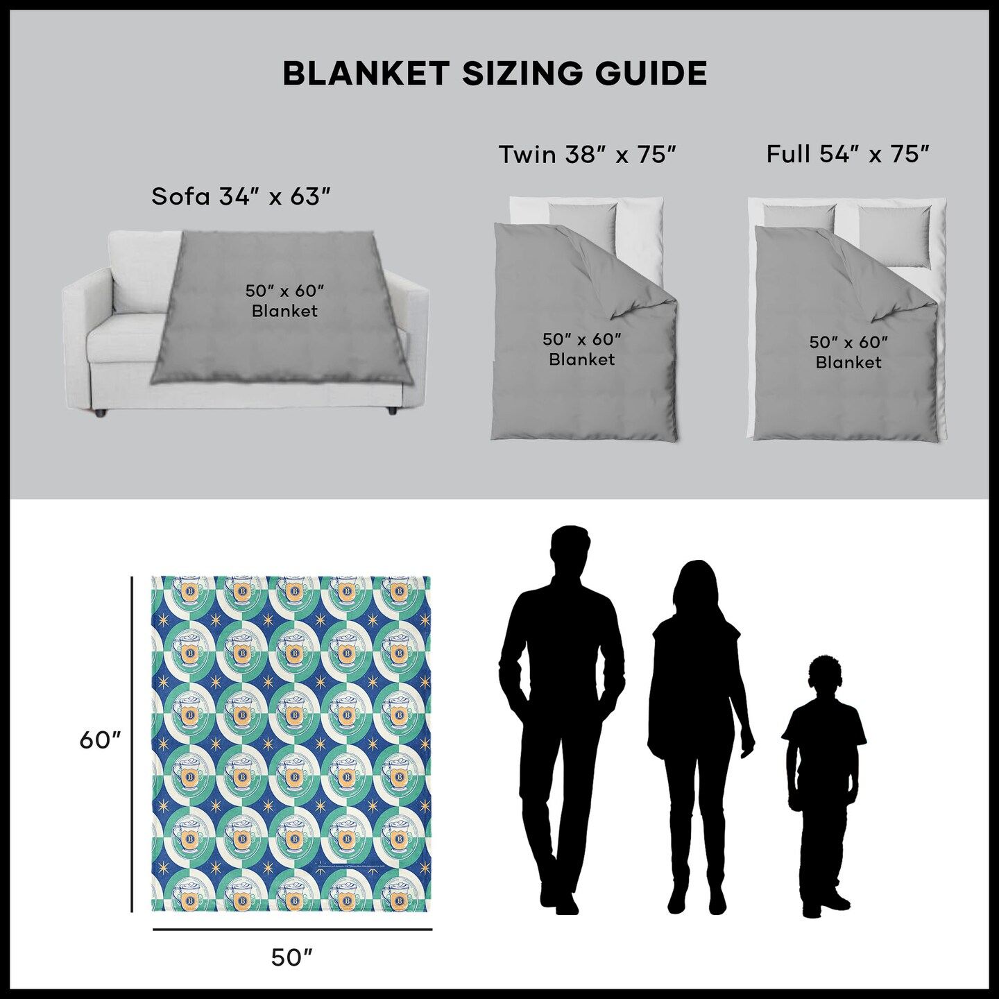 Warner Brothers Harry Potter Silk Touch Sherpa Throw Blanket 50X60 Inches