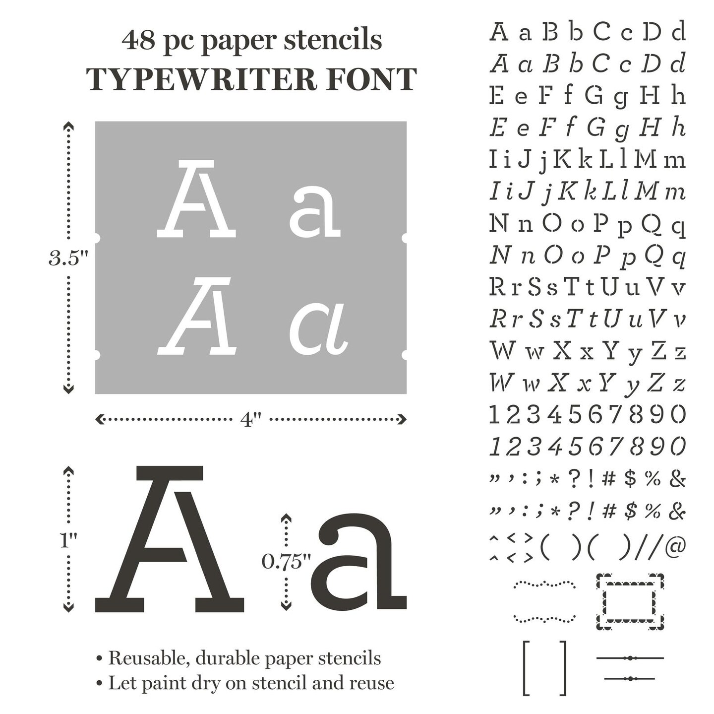 Martha Stewart&#x2122; Classic Alphabet Stencil Kit - 150 pc. - 68515