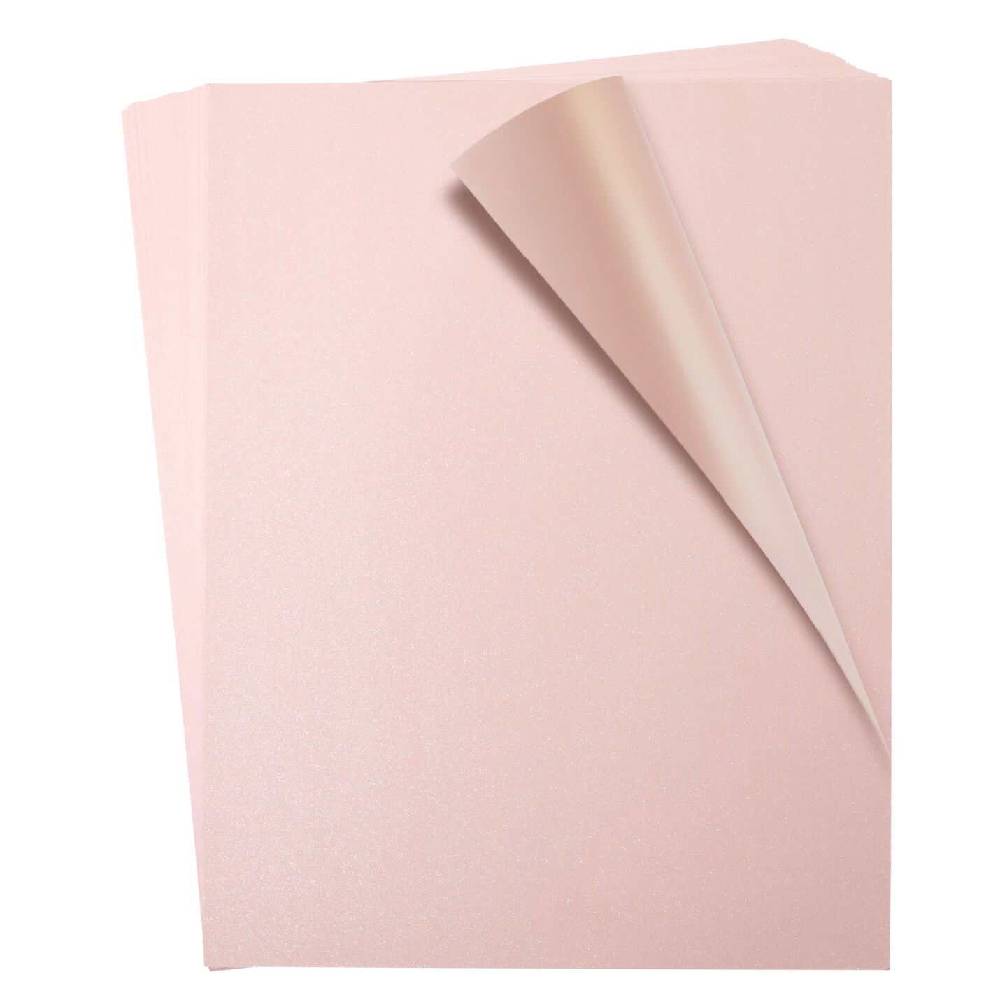 48 Sheets Pink Metallic Shimmer Cardstock Paper for Crafts, Double-Sided for DIY Cards, Weddings, Scrapbooking, 250gsm (8.5 x 11 In)
