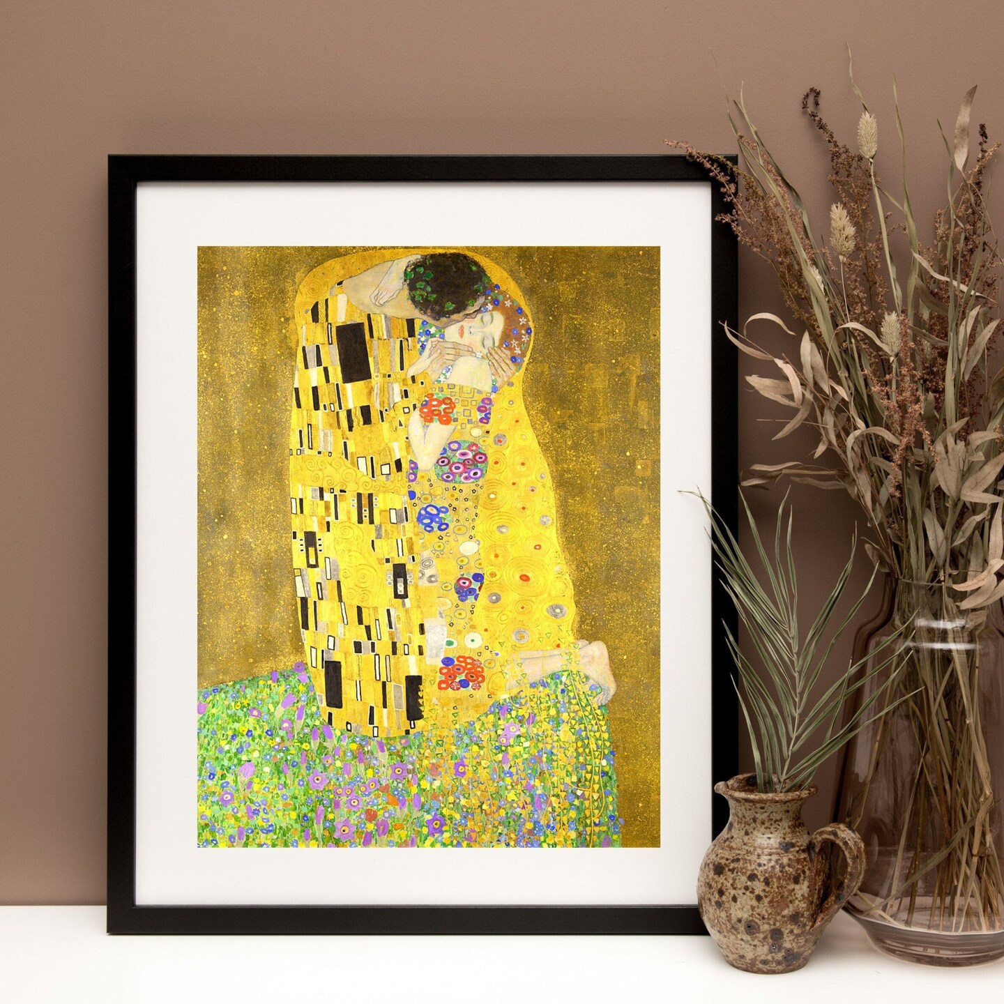 The Kiss by Gustav Klimt Framed Art