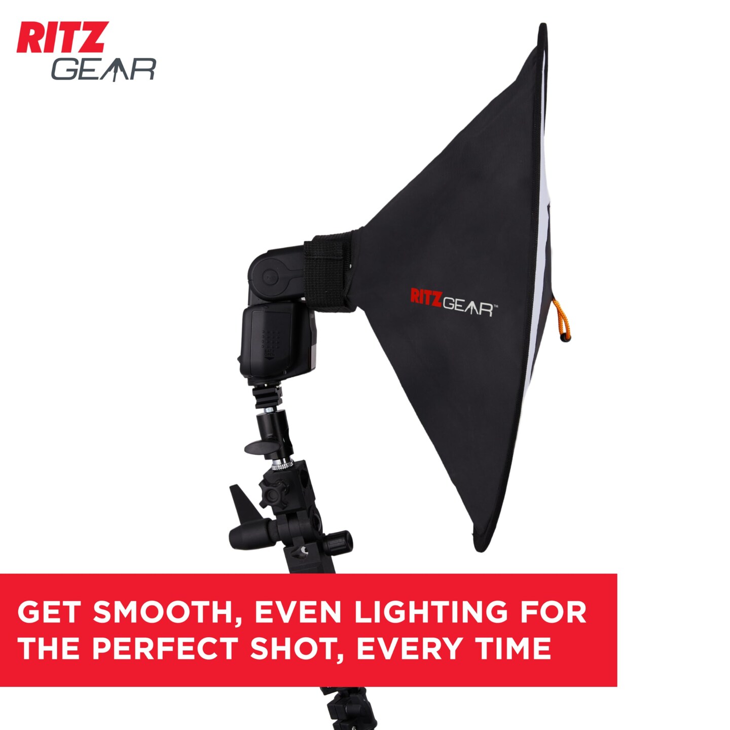 RitzGear Conic Dish Collapsible Camera Flash Diffuser for Flash Speedlights with Adjustable Strap