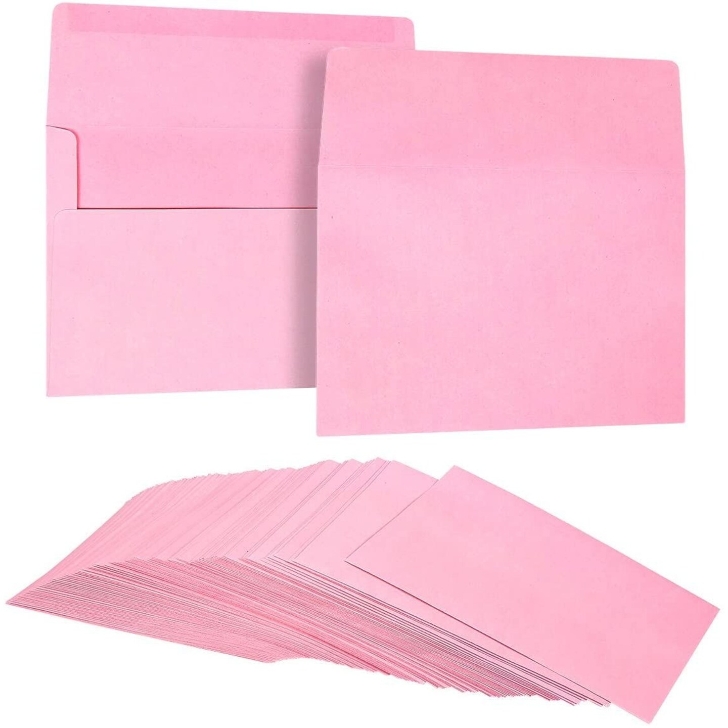 Pink A7 Envelopes for Mailing Greeting Cards, Invitations (5.25 x 7.25 In, 100 Count)