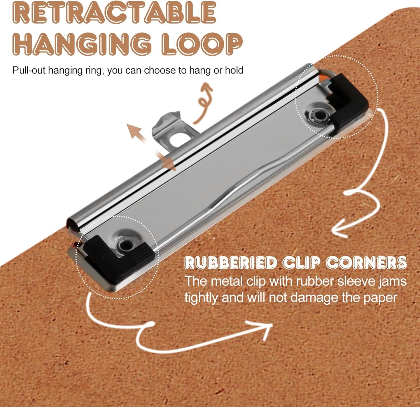 36-Pack Hardboard Clipboards – A4 Letter Size, Eco-Friendly Classroom Supplies