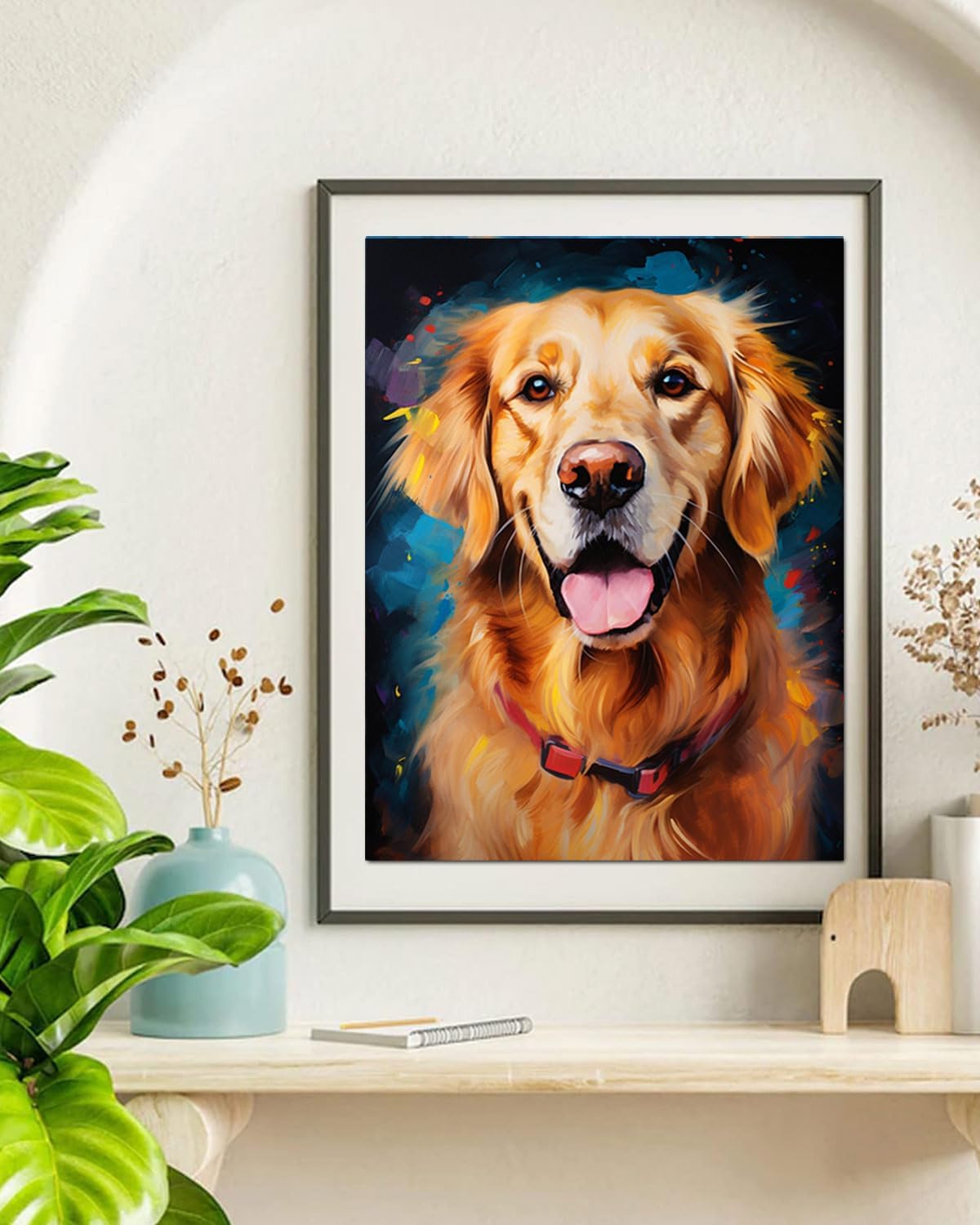Golden Retriever Paint by Numbers Kit for Adults,Dog Adult Paint by Number Canvas