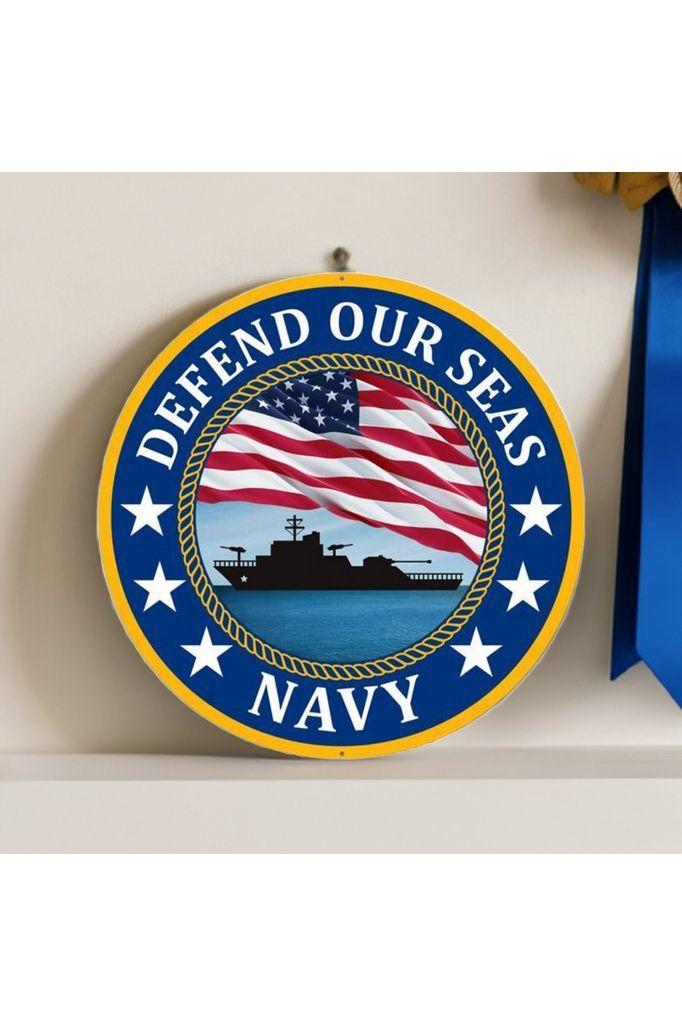 12&#x22; Round Military Sign: Navy
