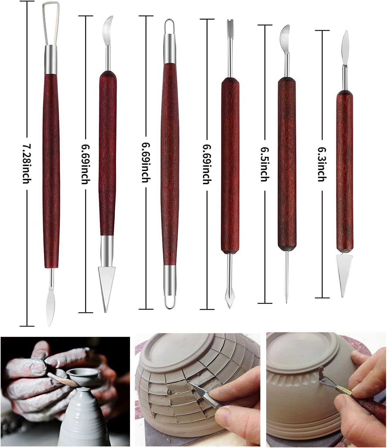 Clay Tools,28pcs Polymer &#x26; Pottery Sculpting Tools Set
