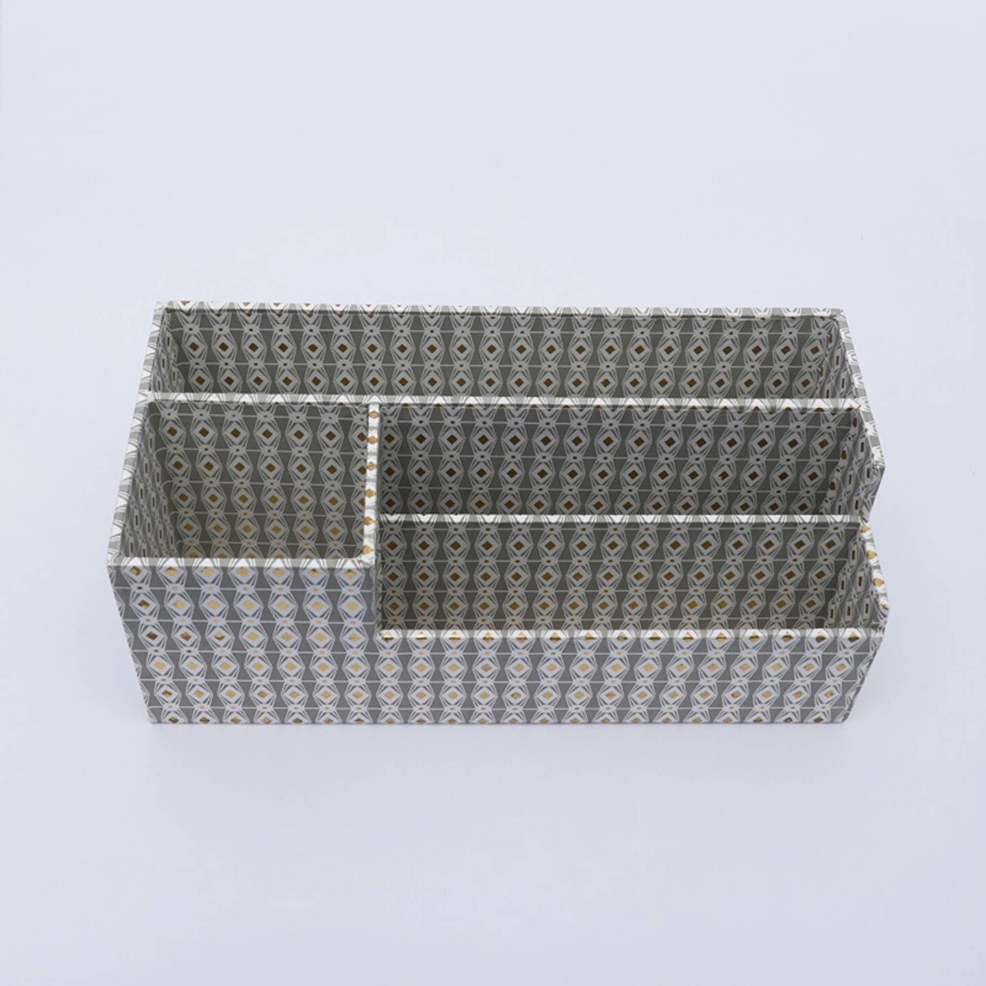 Desk Organizer / Grey - Recycled Cotton Paper